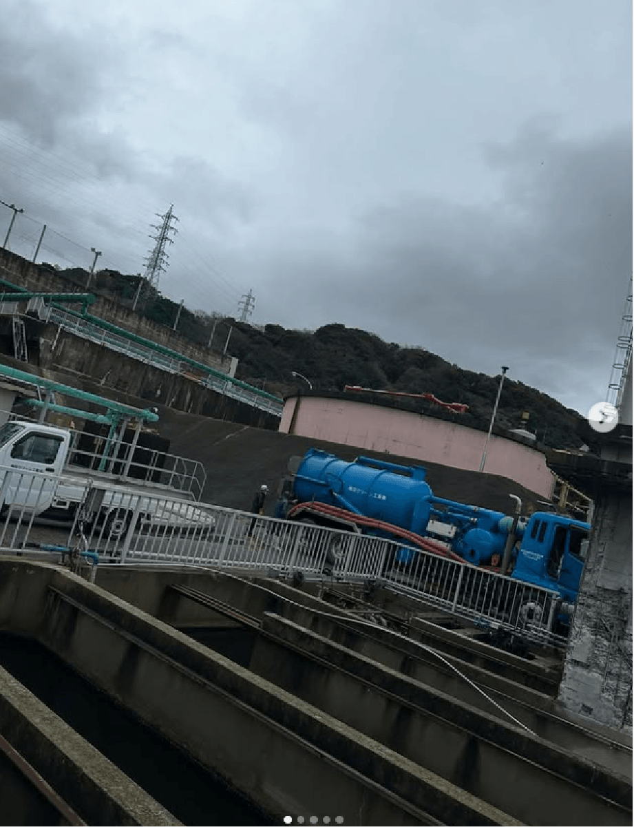 下水処理施設での清掃