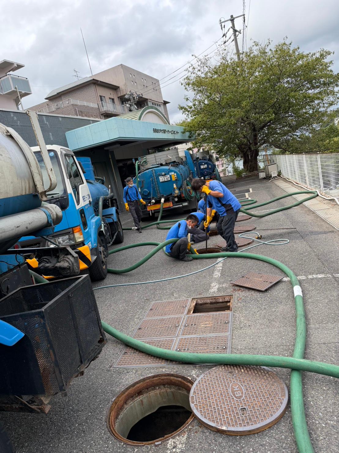 大型介護施設の合併浄化槽、定期点検及び汚泥引抜き 2